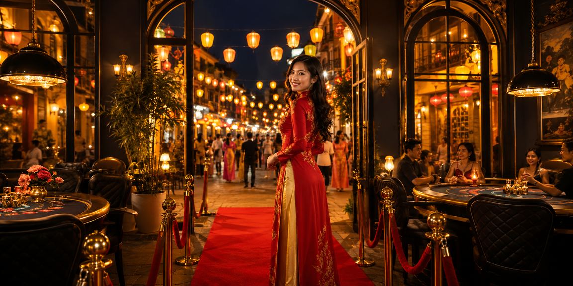 Bàn bài trực tuyến tại Hội An – người dùng tham gia live casino trên điện thoại buổi tối